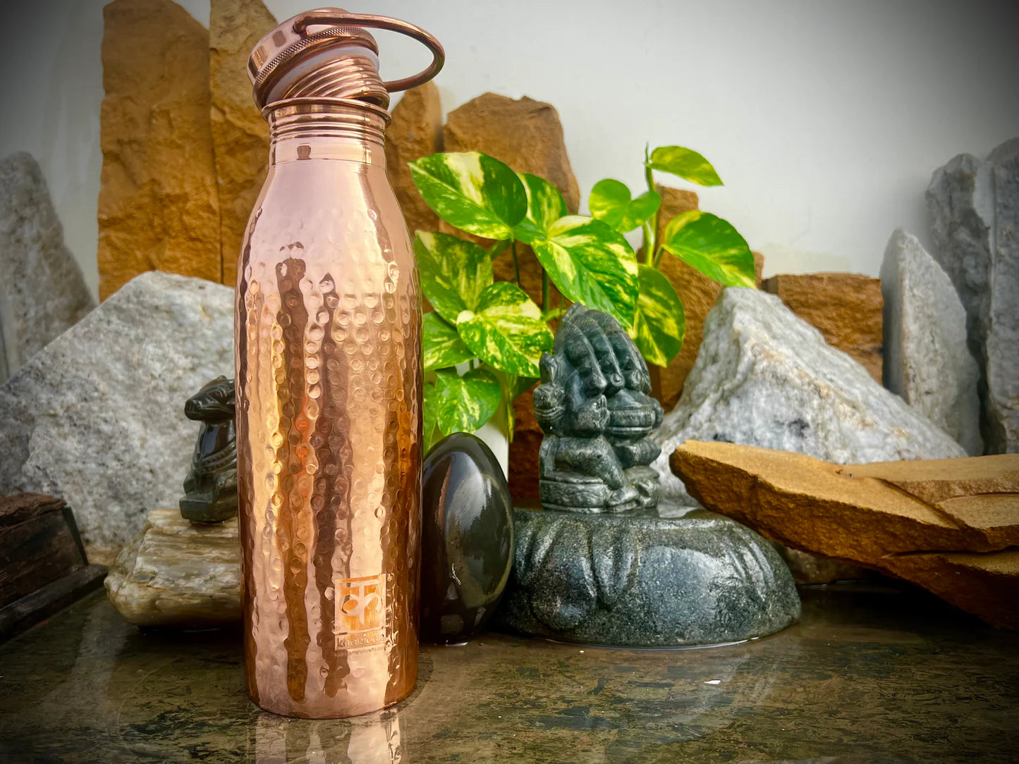 Handcrafted Pure Copper Water Bottle
