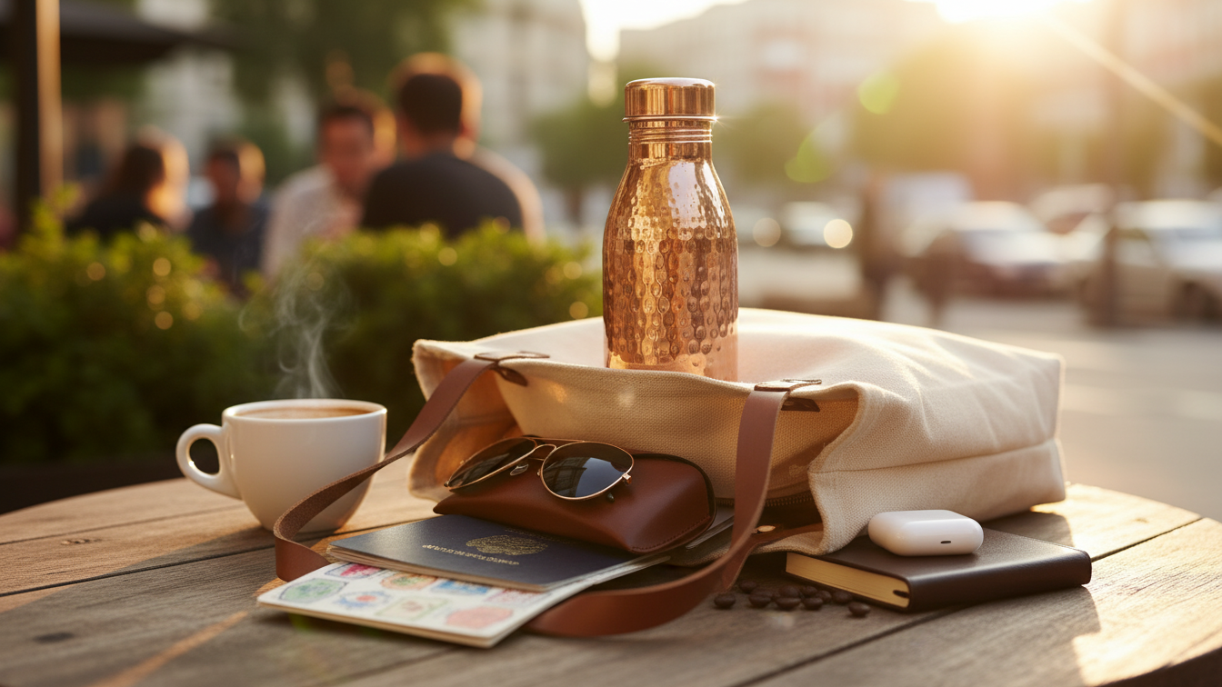 Handcrafted Pure Copper Water Bottle