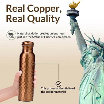 Handcrafted Pure Copper Water Bottle