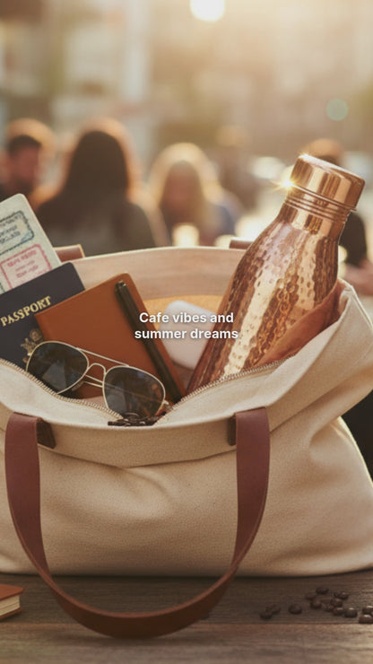 Handcrafted Pure Copper Water Bottle